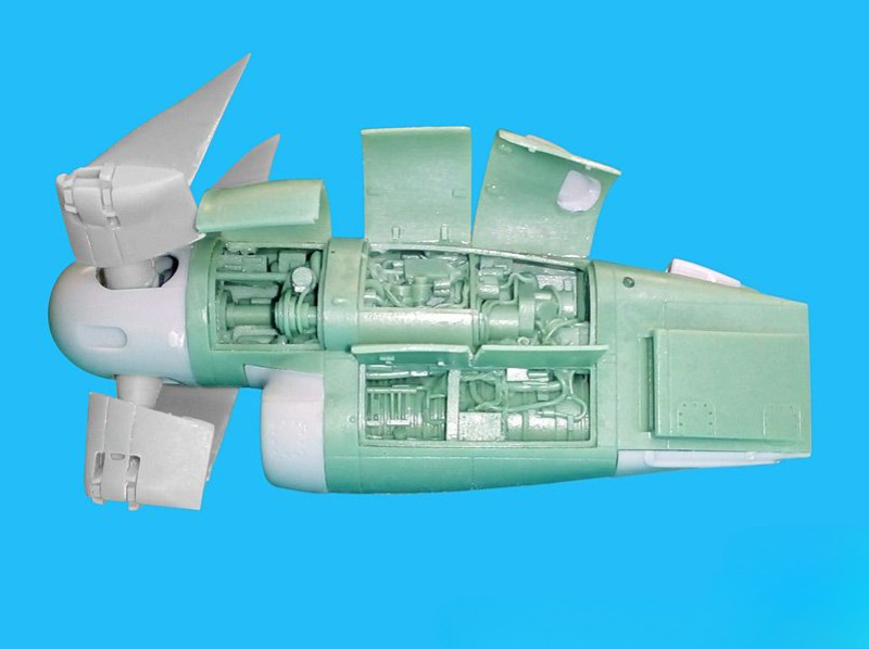 Model Kit Motor Nuclear - 1/72 Scale Die-Cast Resin Aircraft Parts