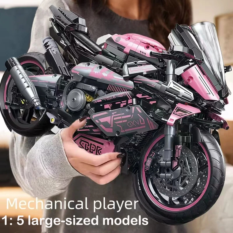 Model Kit Motor Nuclear - M1000RR Motorcycle Building Blocks Set,1：5 Superbike