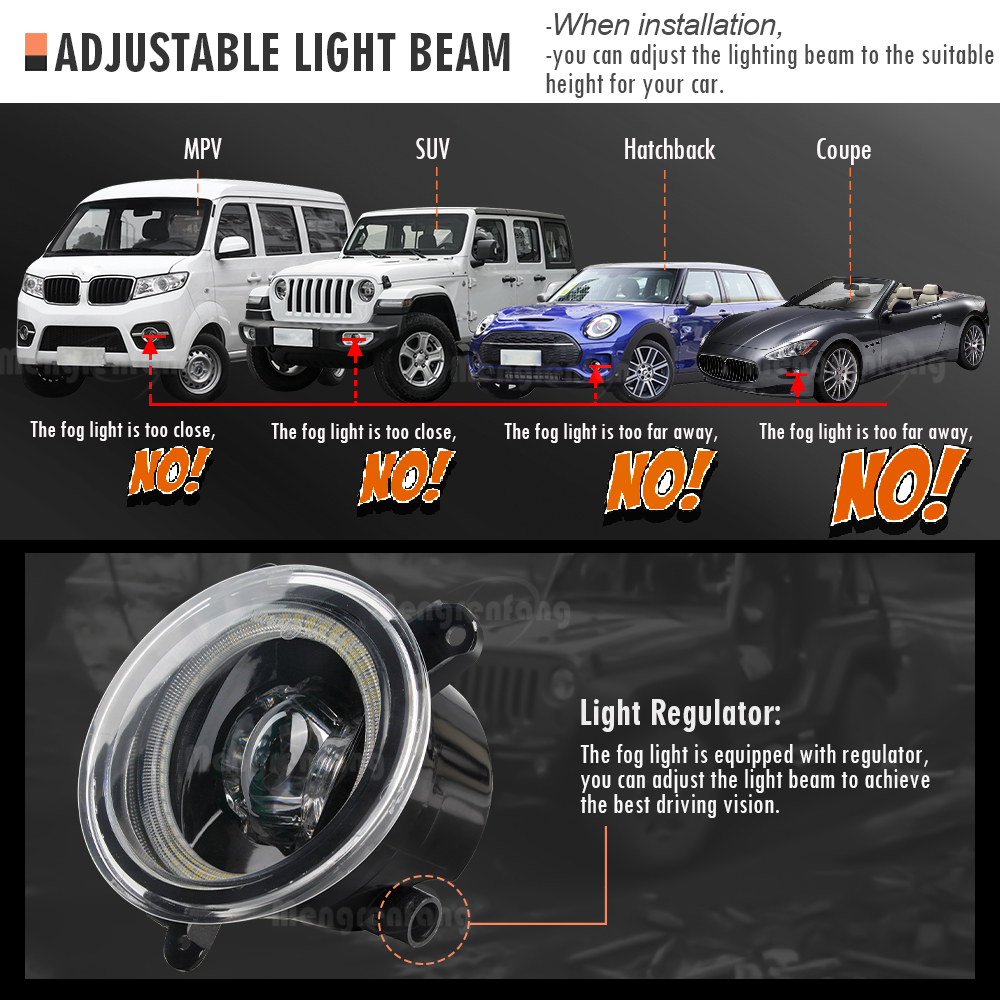 2 X Car Front Fog Light Assemb - Model Kit Land Rover 리뷰 및 가격